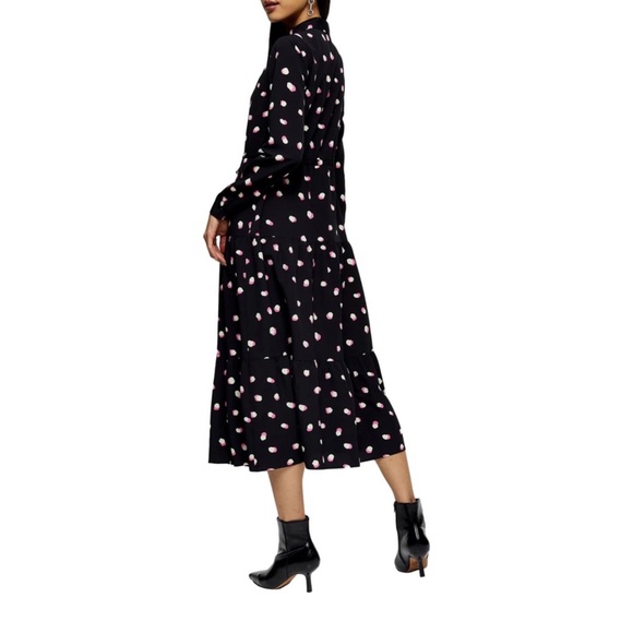 NWT Topshop Polka Dot Long Sleeve Shirtdress - Picture 4 of 6